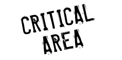 Critical Area rubber stamp. Grunge design with dust scratches. Effects can be easily removed for a clean, crisp look. Color is easily changed.