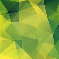 Fototapeta na wymiar Polygonal vector background. Can be used in cover design, book design, website background. Vector illustration. Green, yellow colors