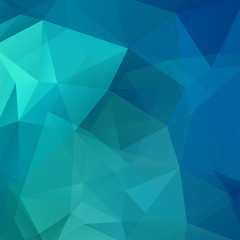 Fototapeta premium Abstract blue mosaic background. Triangle geometric background. Design elements. Vector illustration