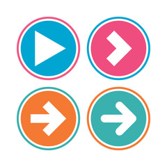 Arrow icons. Next navigation signs symbols.