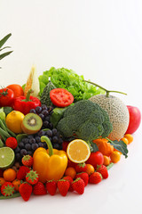 新鮮な野菜と果物　
