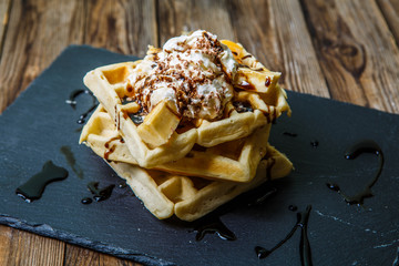 Picture of several Viennese waffles