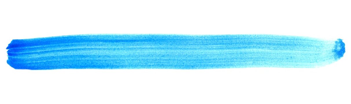 Blauer isolierter Streifen aus Tusche