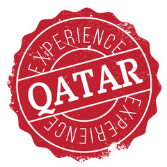 Obraz premium Qatar stamp rubber grunge