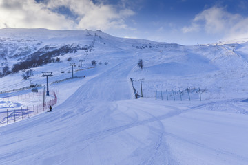 Fototapeta na wymiar Ski slope in Bakuriani.Georgia