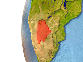 Botswana in red