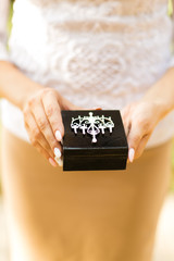 beautiful black box for wedding rings gold
