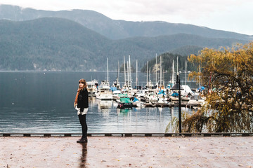 Girl at Deep Cove in North Vancouver, BC, Canada