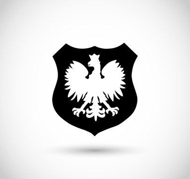 Badge with Polish Eagle vector