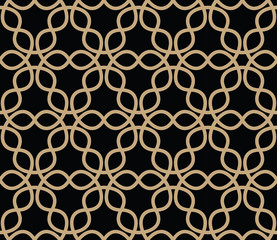 Abstract geometric gold and black hipster deco art pattern