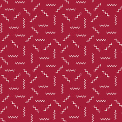 Abstract geometric red deco art memphis fashion pattern