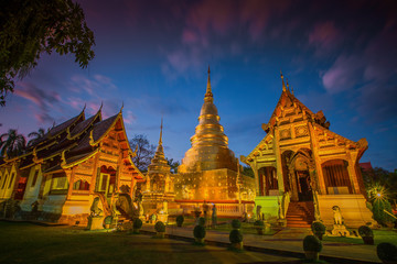 Fototapeta premium Wat Phra Singh temple in Chiang Mai Province ,Thailand.