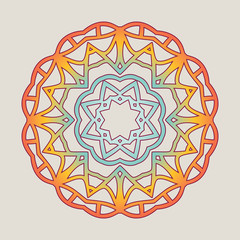 Vector vintage Mandala sign frame. Vintage decorative elements. Oriental pattern