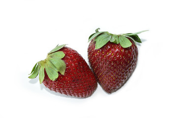 Strawberries isolated on white background