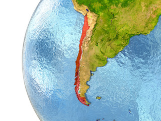 Chile in red