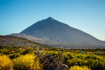 Sunset over Teide volcano in Tenerife, Canary island, Spain