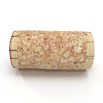 Wine Cork on white. 3D illustration