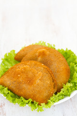 typical portuguese snack ricoes de carne