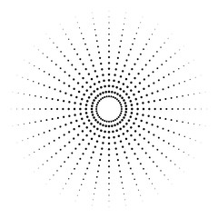Kropkowany element promieniowy. Okrąg, okrągły kształt - 132422209