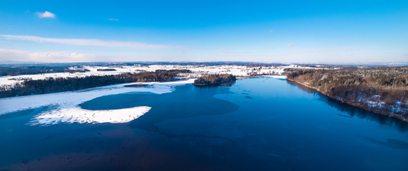 Luftbild: Abtsee, Oberbayern, im Winter