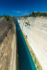 The Corinth Canal in Greece