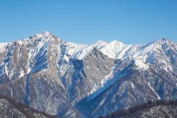 Fototapeta na wymiar Mountain in the snow