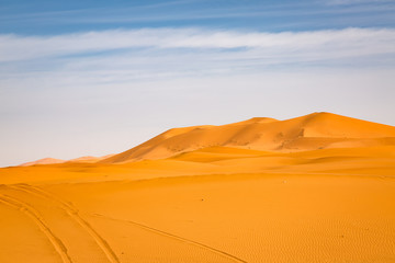 Fototapeta na wymiar Southwestern part of the Sahara desert in Morocco