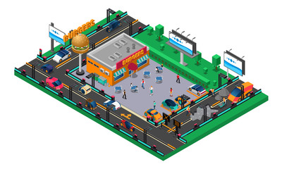 Obraz premium Futuristic Isometric Composition