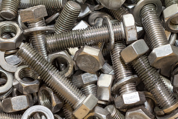 Bolt used overlapping full. Bolts and screws used in constructio