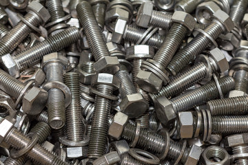 Bolt used overlapping full. Bolts and screws used in constructio