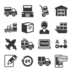 Shipping, Logistic and Delivery Icons Set. Vector