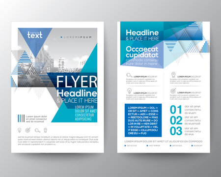 Abstract Blue geometric background for Poster Brochure Flyer design layout
