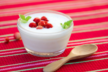 healthy diet dessert with fresh berries