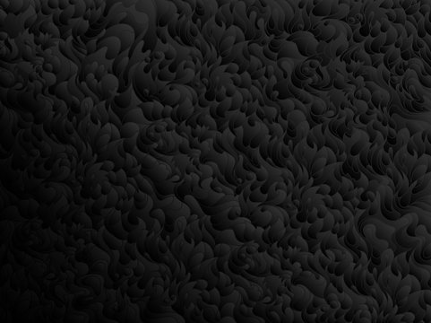 abstract black floral pattern
