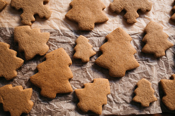 Fototapeta na wymiar Baking christmas cookies.