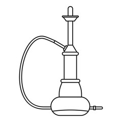 Eastern hookah icon, outline style