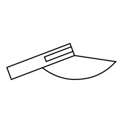 Cap without top icon, outline style