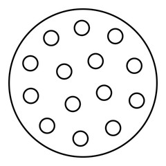 Golf ball icon, outline style