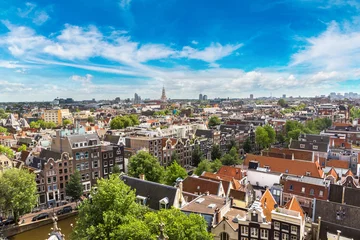 Outdoor-Kissen Panoramic view of Amsterdam © Sergii Figurnyi