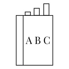 Dictionary icon, outline style