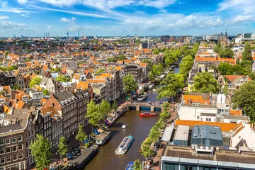 Outdoor-Kissen Panoramablick über Amsterdam © Sergii Figurnyi