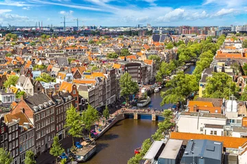 Foto auf Alu-Dibond Panoramablick über Amsterdam © Sergii Figurnyi