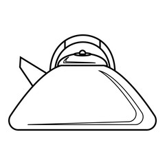 Heating kettle icon, outline style