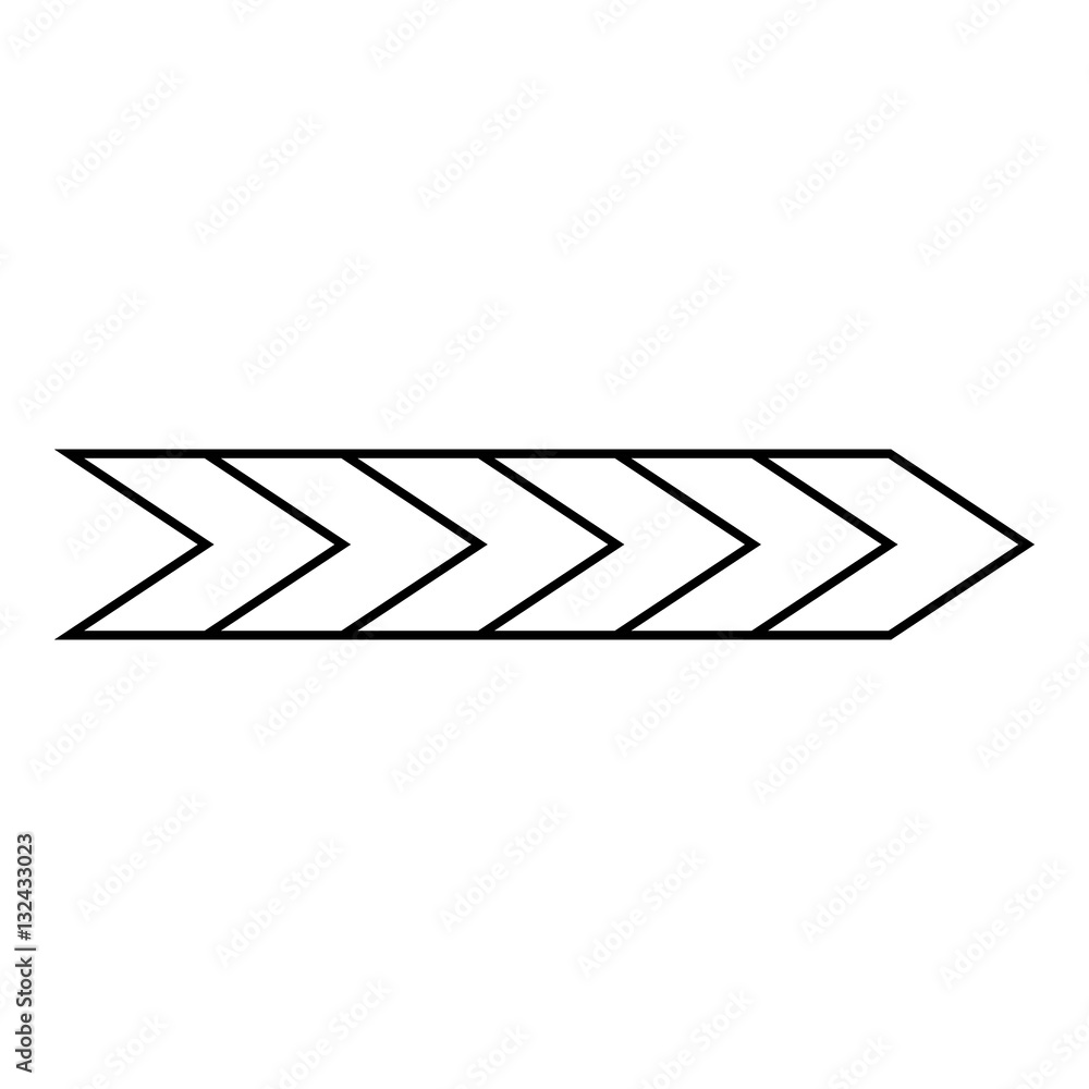 Poster pointer arrow icon, outline style