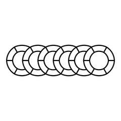 Graph circuit icon, outline style