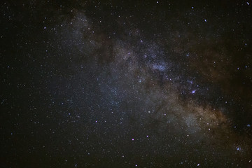 Obraz na płótnie Canvas Milky Way galaxy, Long exposure photograph, with grain.