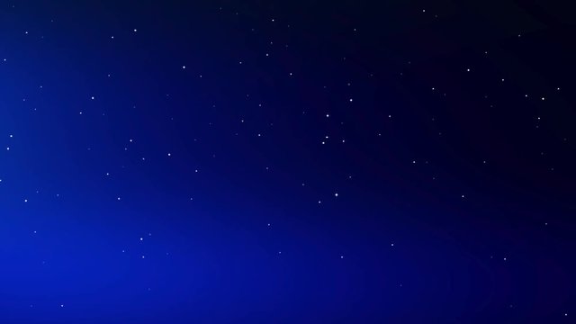 Slow moving stars in blue background