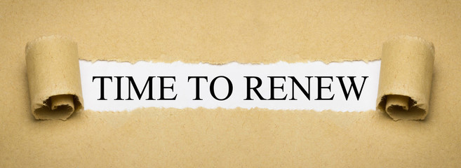 Time to Renew