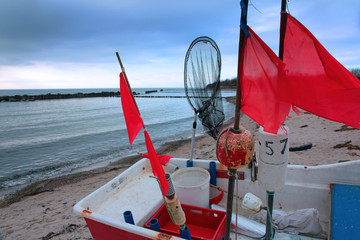 Fischergeschirr an Land.2