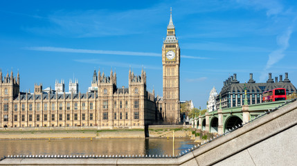 Fototapeta na wymiar Westminster bridge in London, UK